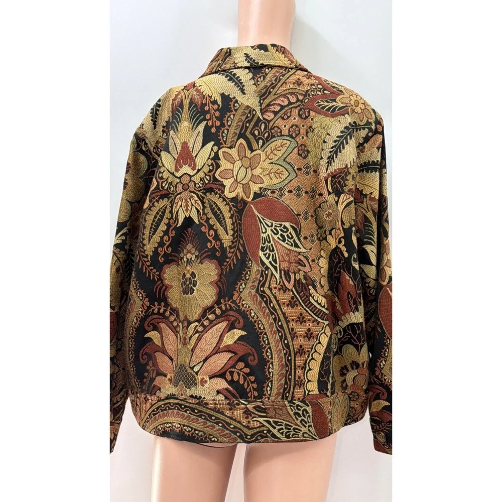 Draper's & Damon's PXL Tapestry Floral Boho Artsy Cottagecore Whimsigoth Jacket